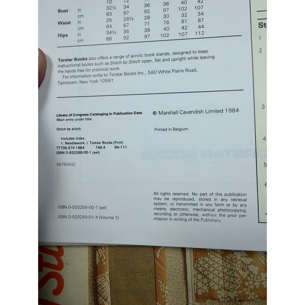 Stitch by Stitch Torstar Books Library Sewing Knitting Crochet Vol 1 3 4 5 1980s